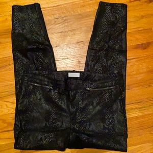 Stretch snake print pants